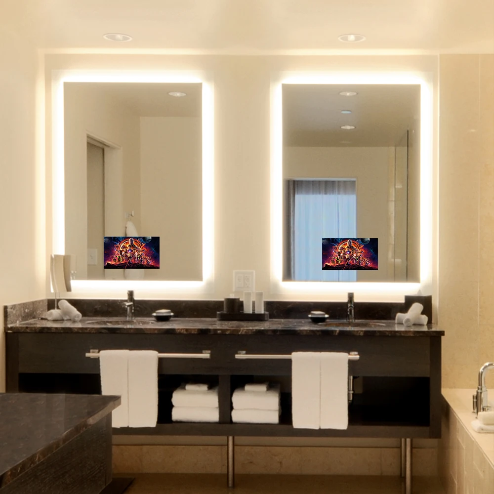 Smart MirrorSmart Mirror Light Hospitality Hotel Salon Customized Size Bathroom Mirror With Led Light