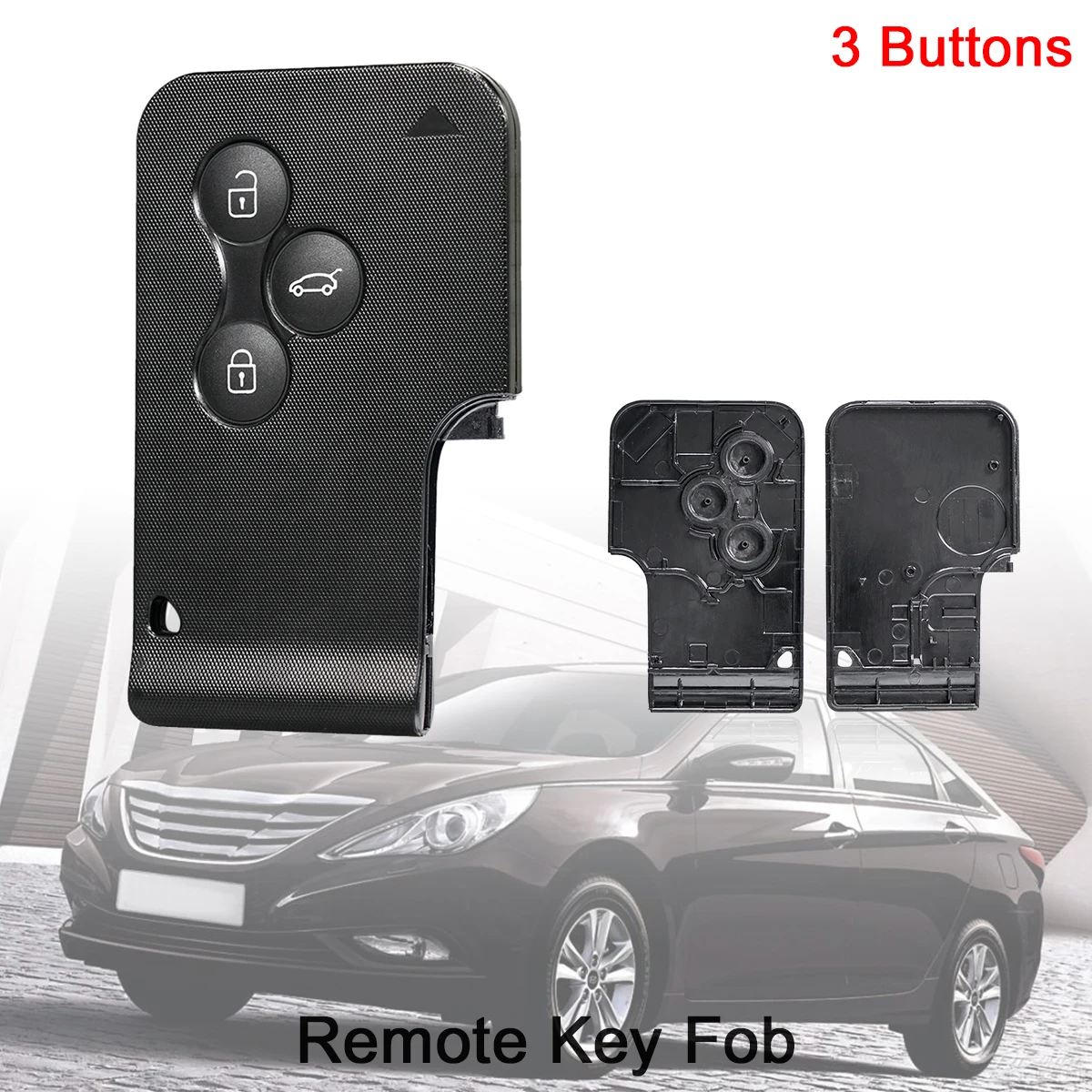 

3 Buttons Keyless Entry Key Remote Fob Car Key Card Shell Case Replacement for Renault Clio Logan Megane 2 3 Koleos Scenic