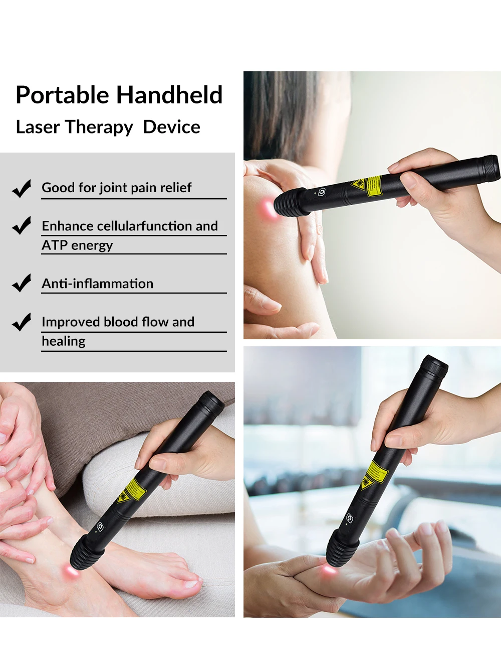 Frovab 808nm Penna laser portatile a luce infrarossa vicina Dispositivo per alleviare il dolore domestico Sciatica Artrite Giunti rigidi Terapia di agopuntura