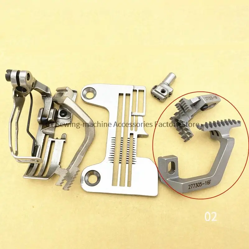 PEGASUS EXT JACK 798 Overlock Guage Set 4 Threads Needle Plate Presser Foot Feed Dog Needle Clamp Industrial Sewing Machine