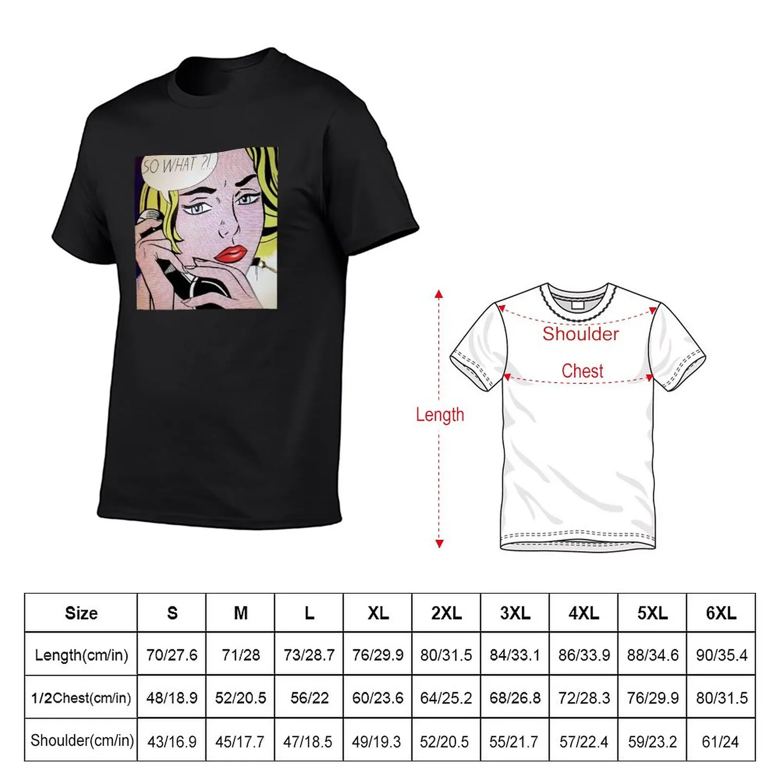 New SO WHAT! - Roy Lichtenstein T-Shirt Blouse boys white t shirts funny t shirts for men