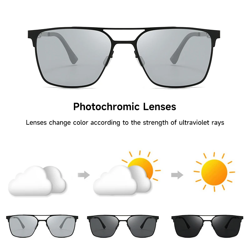 جديد النظارات الشمسية المستقطبة اللونية رجل جودة عالية UV400 نظارات شمسية في الهواء الطلق القيادة الصيد الطيار نظارات #2