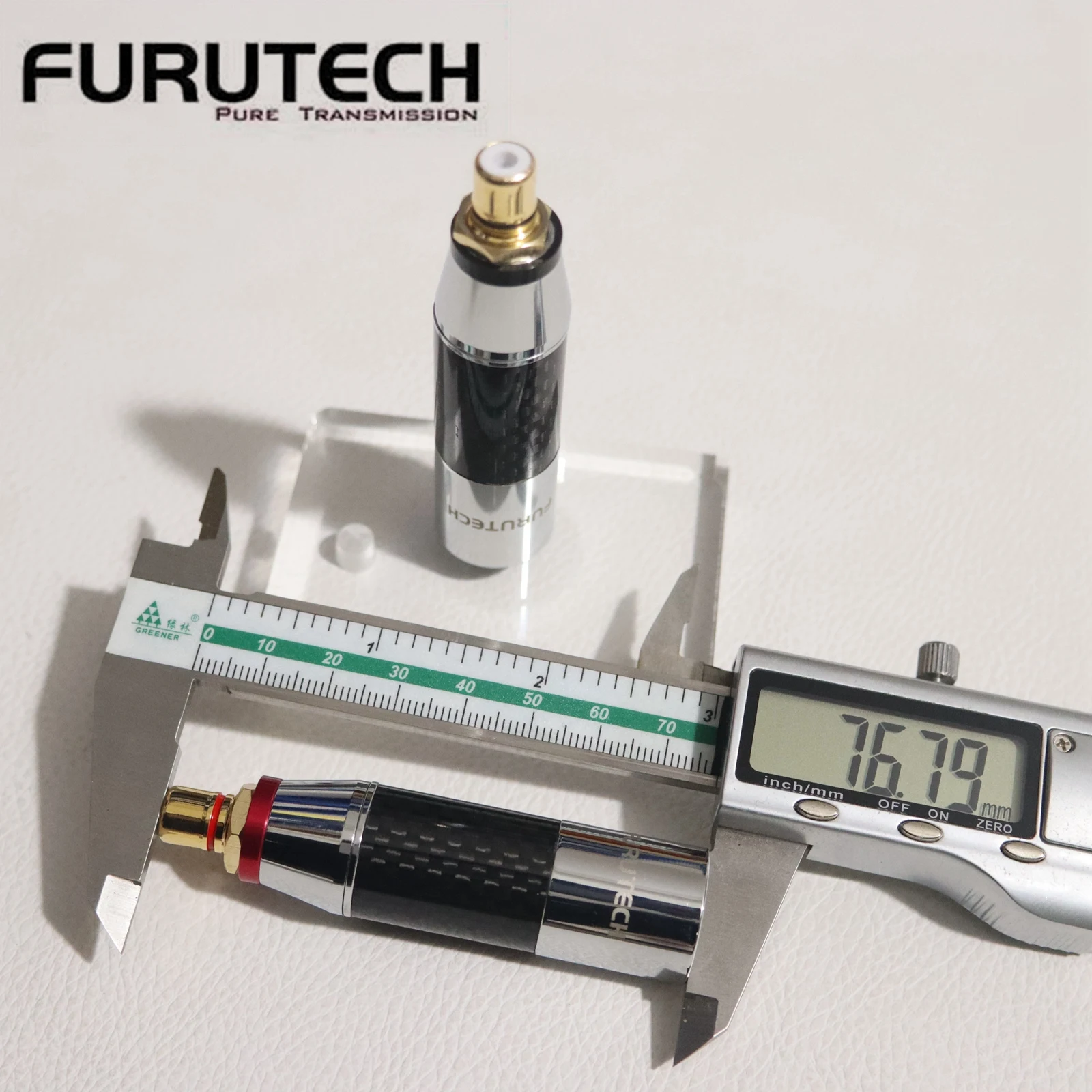 1 pair Furutech Carbon Fiber 3 pin XLR Male&Female to RCA Female HiFi Audio Cable Adapter High-End Sound Quality Connector