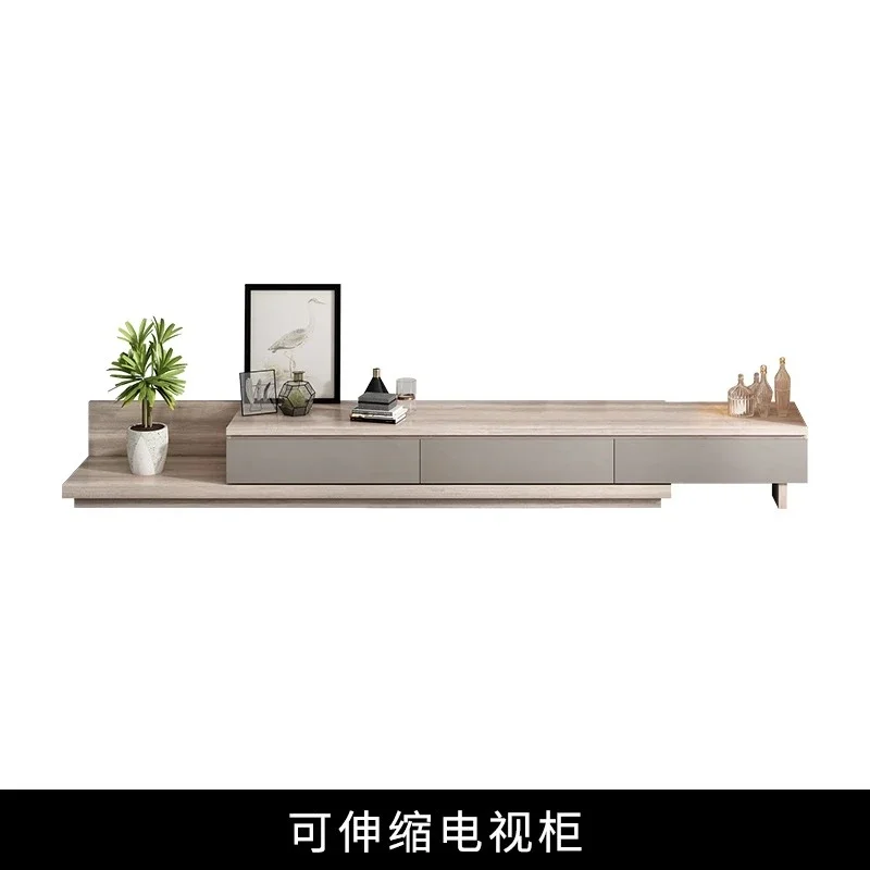 غرفة المعيشة الحديثة بسيطة خزانة التلفزيون الشمال تلسكوبي خزانة أرضية زاوية مستديرة تلفزيون إضاءة أثاث Meuble الفاخرة #5