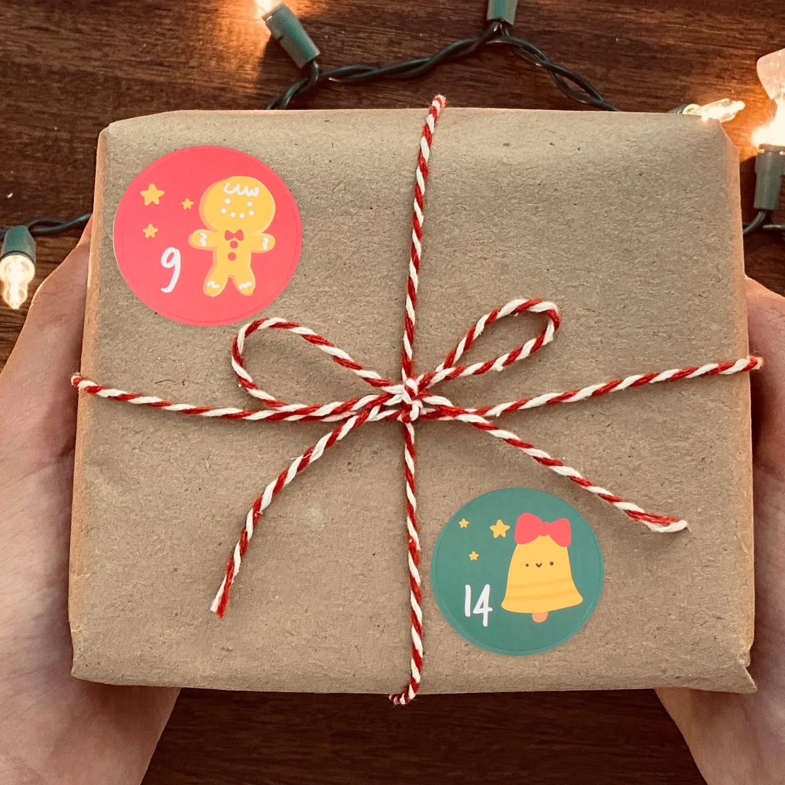 

20 Sheets Christmas Countdown Stickers Packing Labels Envelope Seal Stickers Baking Packaging Sealing DIY Scrapbooking