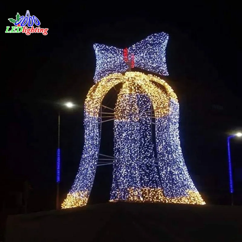 

Custom. High Quality Shopping Mall Decoration Outdoor 2D Rope Light Large Led Motif Bell Light