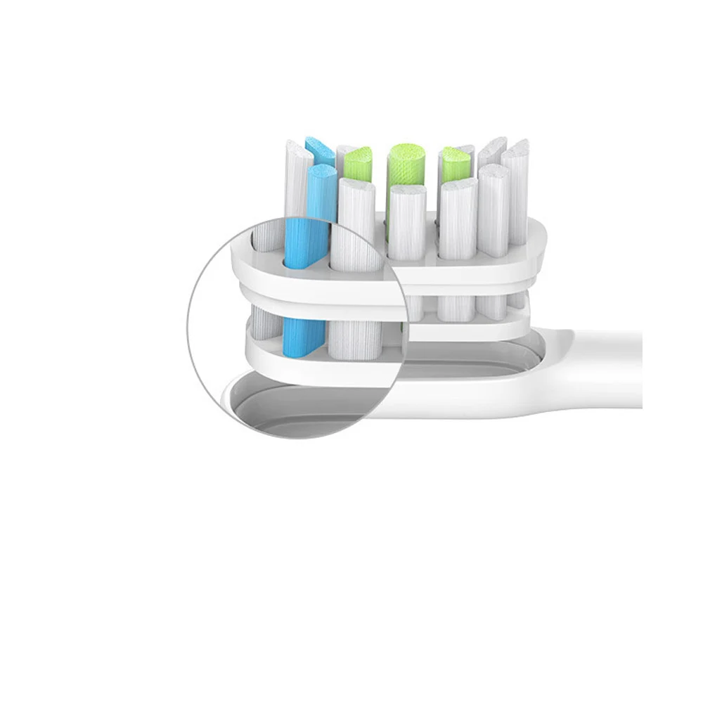 SOOCAS-오리지널 교체 전동 칫솔 헤드, 범용 클리닝 타입 브러시 헤드, 3 색, 2 개