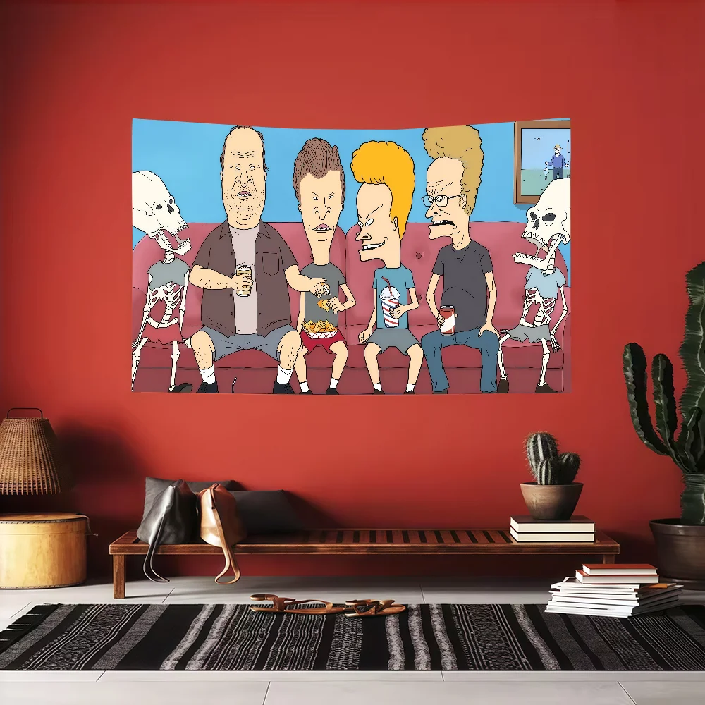 American C-Cartoon B-Beavis and B-Butt-HeadS flag Decoration Art Picnic Party Home Hanging Camping Outdoor Party Banner