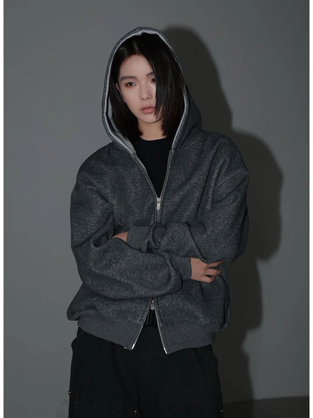 

Утепленный кардиган-худи унисекс с цветными вставками, спортивный повседневный стиль, застежка на молнию, модель Cleanfit