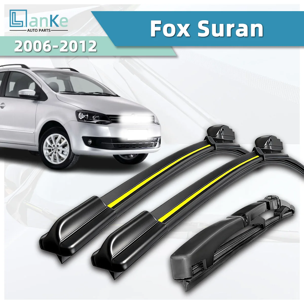 Limpiaparabrisas para Volkswagen VW Fox Suran (2006-2012), apto para todo tipo de clima, estable y duradero, limpiaparabrisas bidireccional para parabrisas delantero