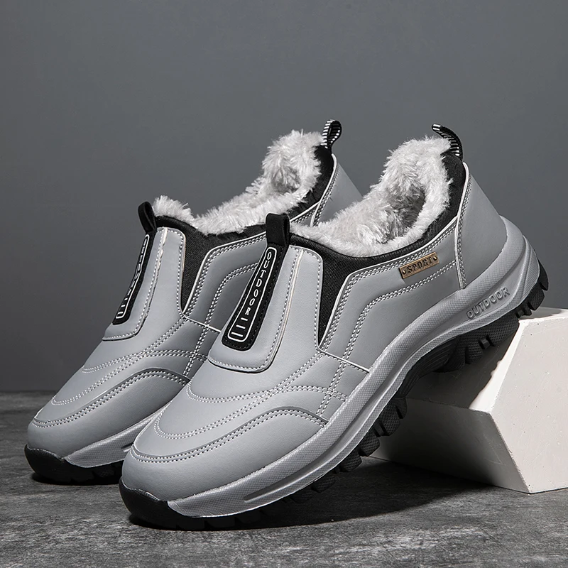 Winter Plus Samt-Sneaker für Herren, große Größen 49 50, rutschfeste Outdoor-Freizeitsportschuhe, bequeme, leichte Herren-Wanderschuhe – Detail 23