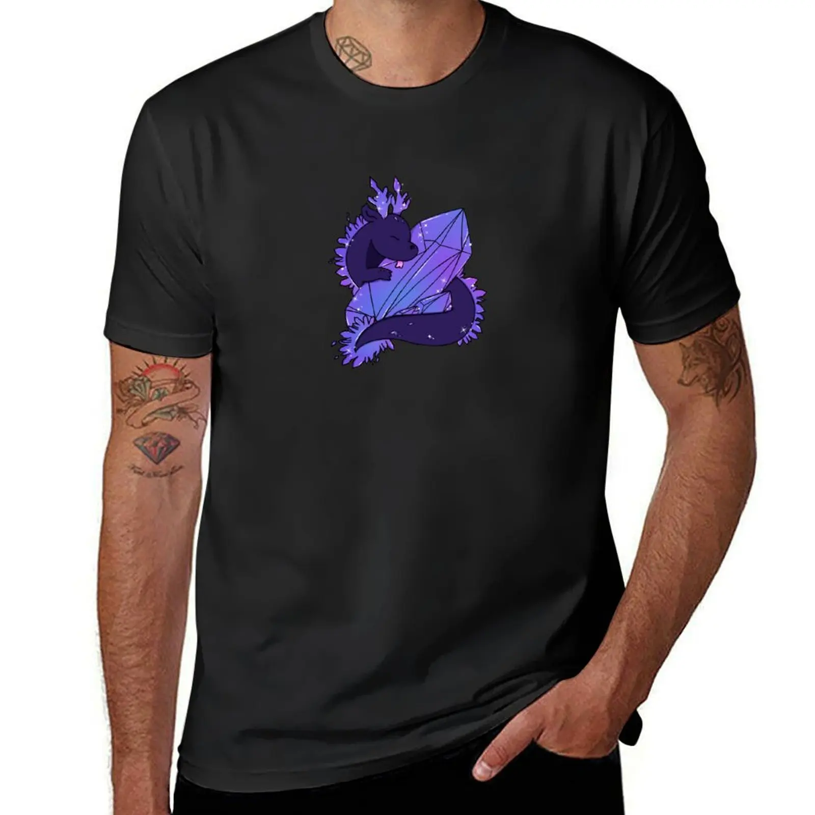 Crystal Dragon T-Shirt vintage sports fans mens workout shirts