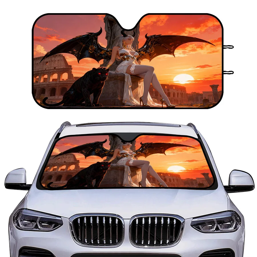 Multi-Functional Foldable Car Window Sunshade 3 Sizes, UV Protection, Easy Installation For Windshield, Front/Rear Windows, Idea