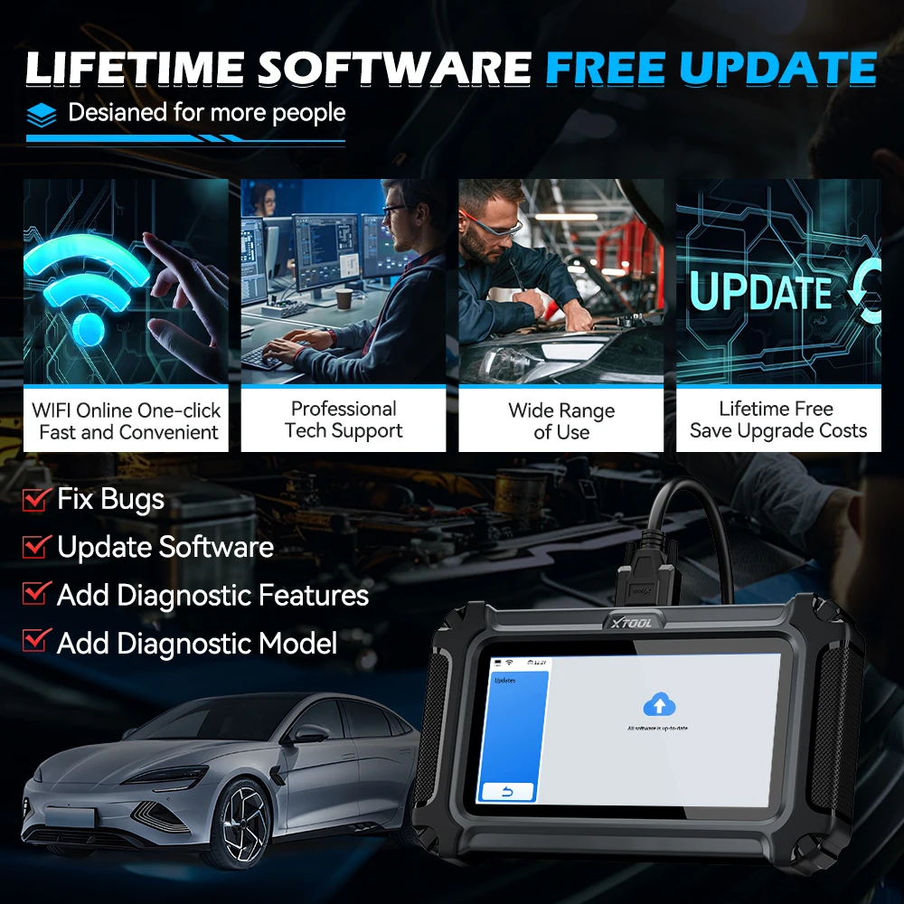 Picture 6: 2025 New D6 Universal Full System Diagnostic Tools OBB2 Scanner BMS Reset Injector Coding Machine With CAN FD/FCA