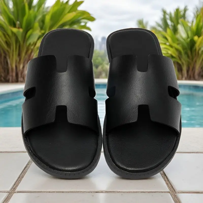 Neue Herren-Alltagsschuhe, Badezimmer- und Outdoor-Freizeitsandalen, rutschfest und verschleißfest, leichte, coole Herren-Slipper. – Detail 2
