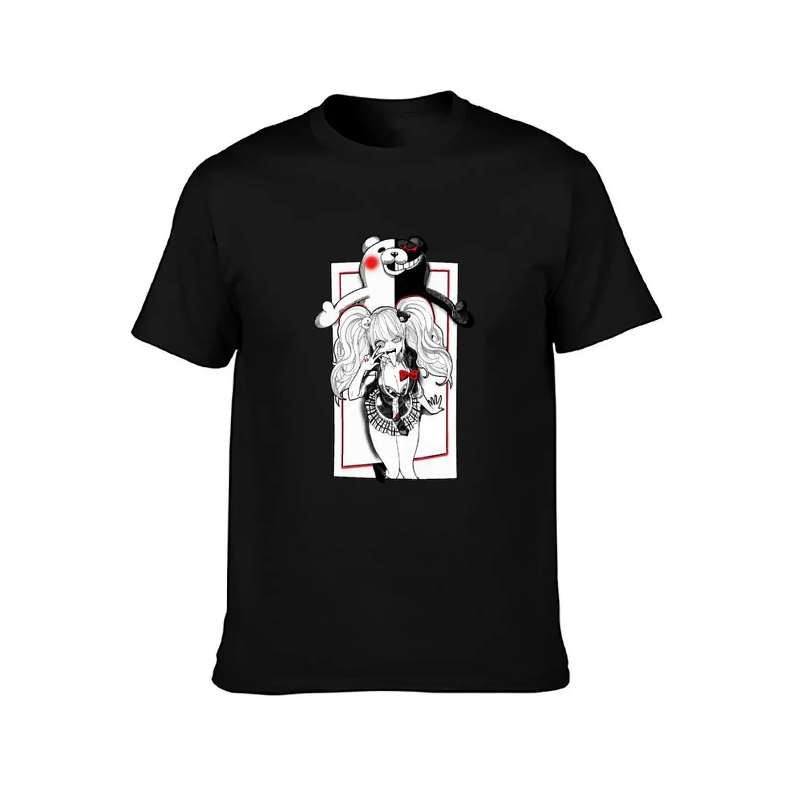 Danganronpa Junko Monokuma Classic T-Shirt Casual Holiday Short Sleeve Tee T-Shirt