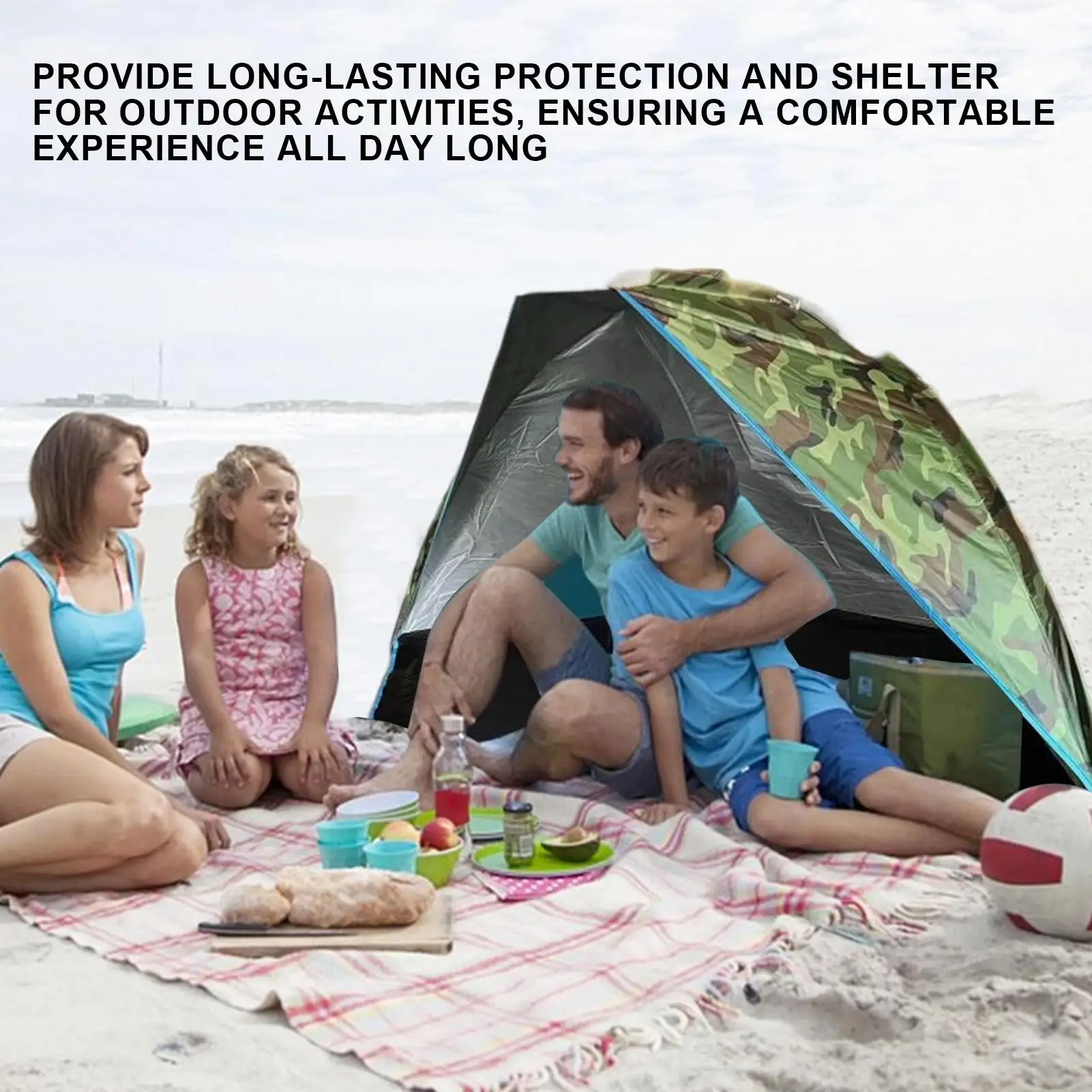 

Outdoor Beach Tents Shelters Shade UV Protection Lightweight Tent for 2-Persons Fishing Picnic Park Summer Awning Shade Shelter