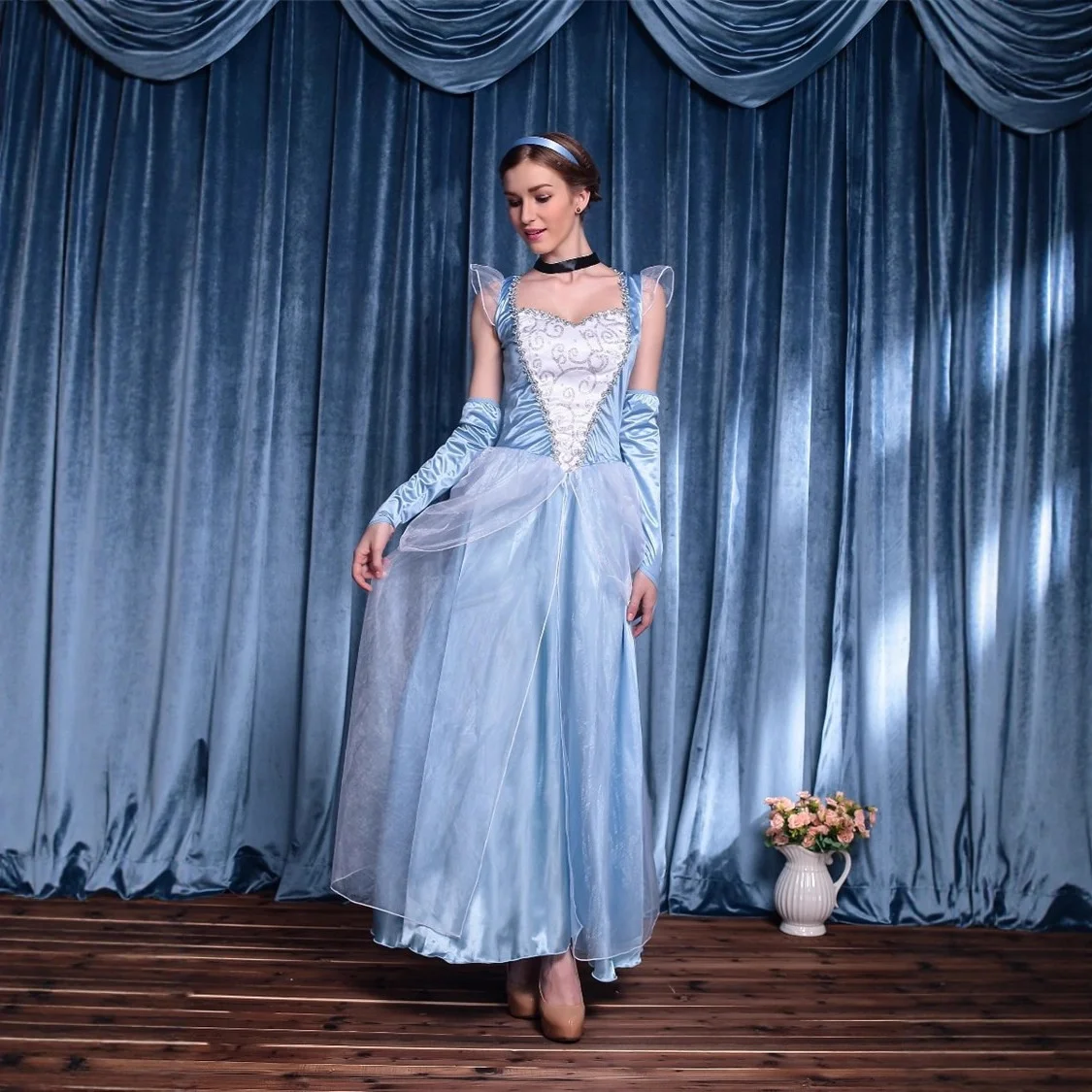 Halloween Blauw Elsa Princ Hof Koningin Kostuum Toneelvoorstelling Traditionele Chinese Dameskleding Nationaal Podium...