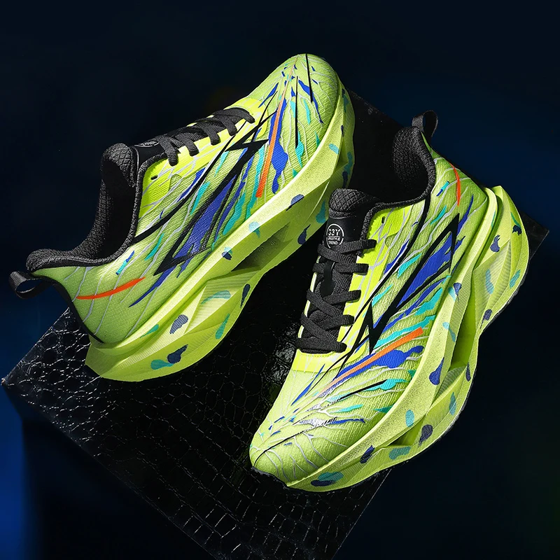 Men Casual Sports Running Shoes Carbon Board Marathon Training Breathable Jogging Athletic Nonskid Walking Sneakers Tennis Shoes - view 4