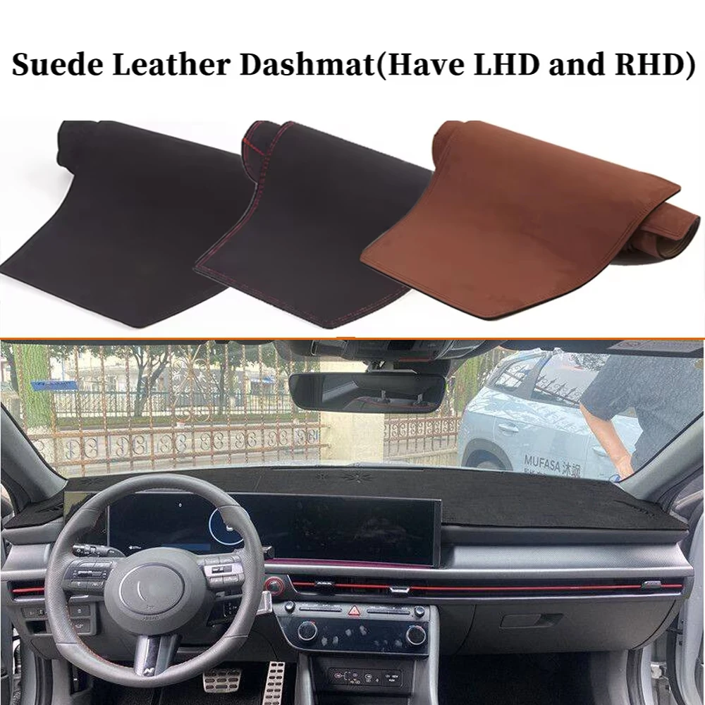 

for Hyundai Sonata N Line 2024 2025 2026 Suede Leather Dashmat Dashboard Cover Dash Mat Car-styling Accessories