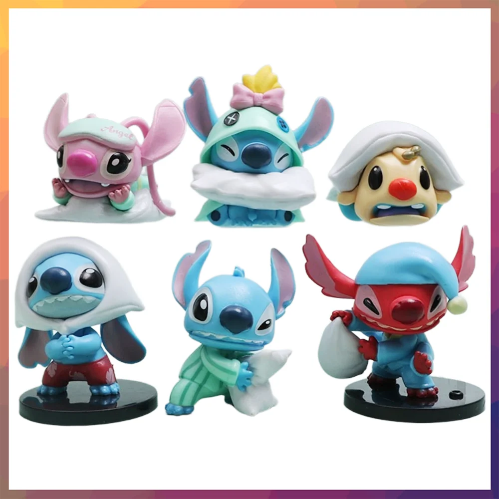

Stitch Pillow Fight Series Blind Box Anime Figure Toy Cute mystery box Model Ornaments Children Birthday customized Gift
