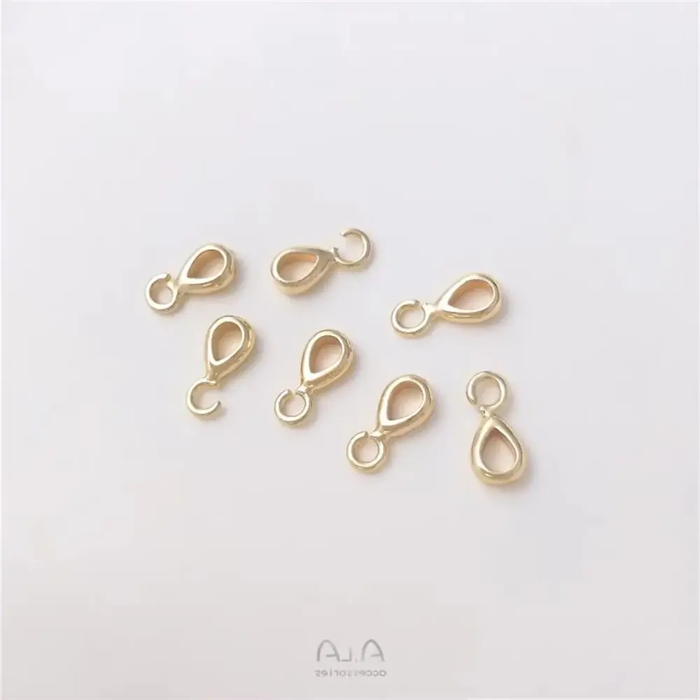 

14K bag gold melon seed buckle belt ring necklace pendant connection buckle handmade diy accessories hand made materials