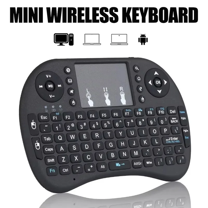 Mini Bluetooth Keyboard 2.4G Dual Mode Handheld Air Mouse Touchpad Remote For Android Windows TV Box Stick Keyboard Accessories