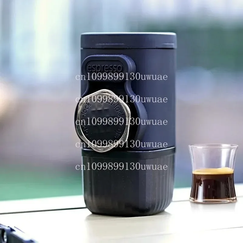Mini Portátil Mão Pressão Cápsula Máquina De Café, Pequena Máquina De Café Moída Ao Ar Livre, 2 Em 1, Agregado Familiar, Viagens