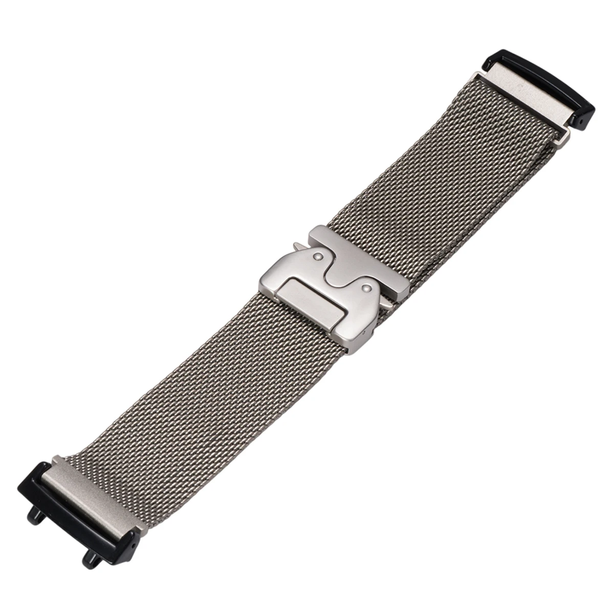 

For Huami Amazfit T-Rex 2 Strap Parachute Clasp Milanese Titanium Alloy Watch Band - Titanium