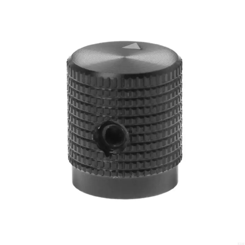 6 mm schwarze Silbermetallsteuerung Rotationsknöpfe für Knurled Well Potentiometer 14 x 16 mm Silbertonknopf Kxre