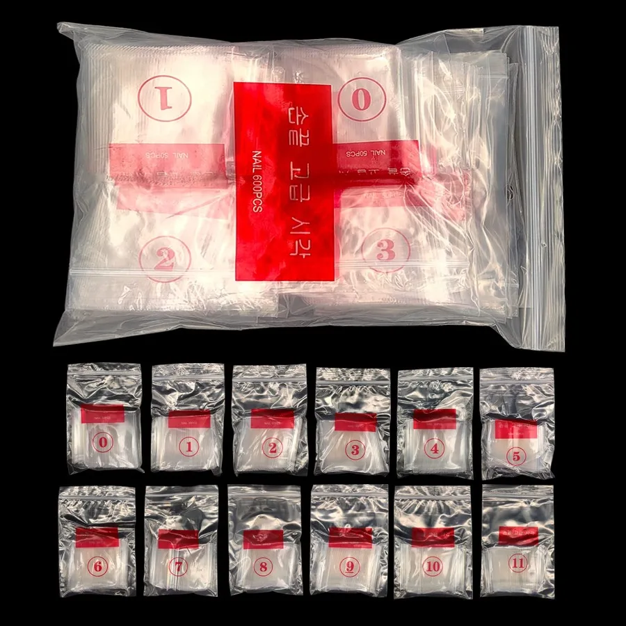 600개 무C커브 네일팁 아크릴 네일용 전문가용 XXXL 투명 네일팁 스트레이트 스퀘어 플랫팁 엑스트라 롱 아크릴 네일