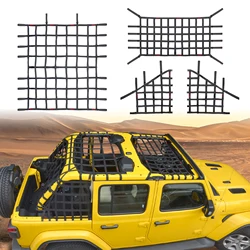 1 Set Roof Top Cargo Restraint System Net Trunk Net for Jeep Wrangler 2018-2021 JL JLU 4 Door Unlimited Rubicon Sahara X Sport