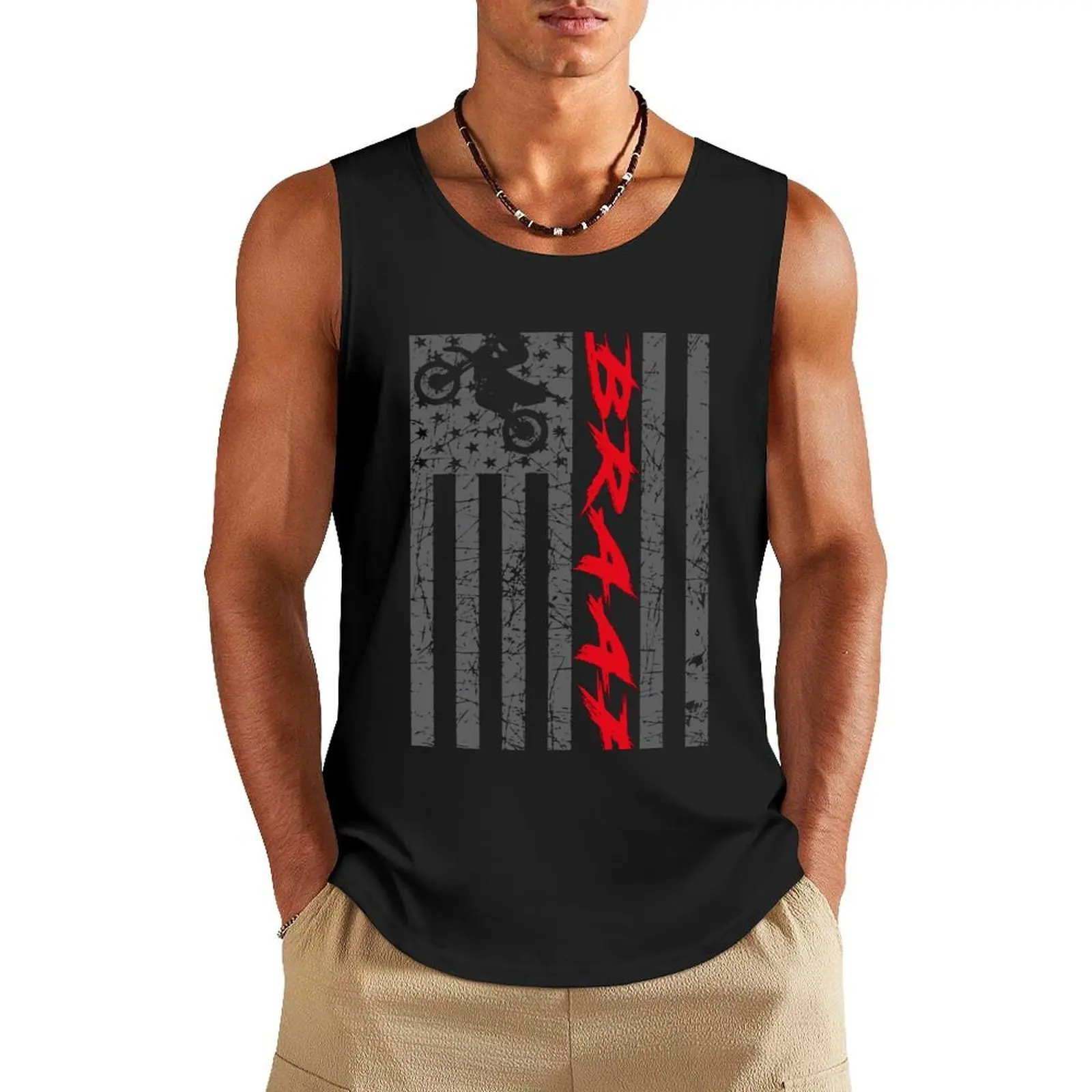 

Braap Motorcycle Tank Top sleeveless t-shirts for men Men's t shirt gym training accessories