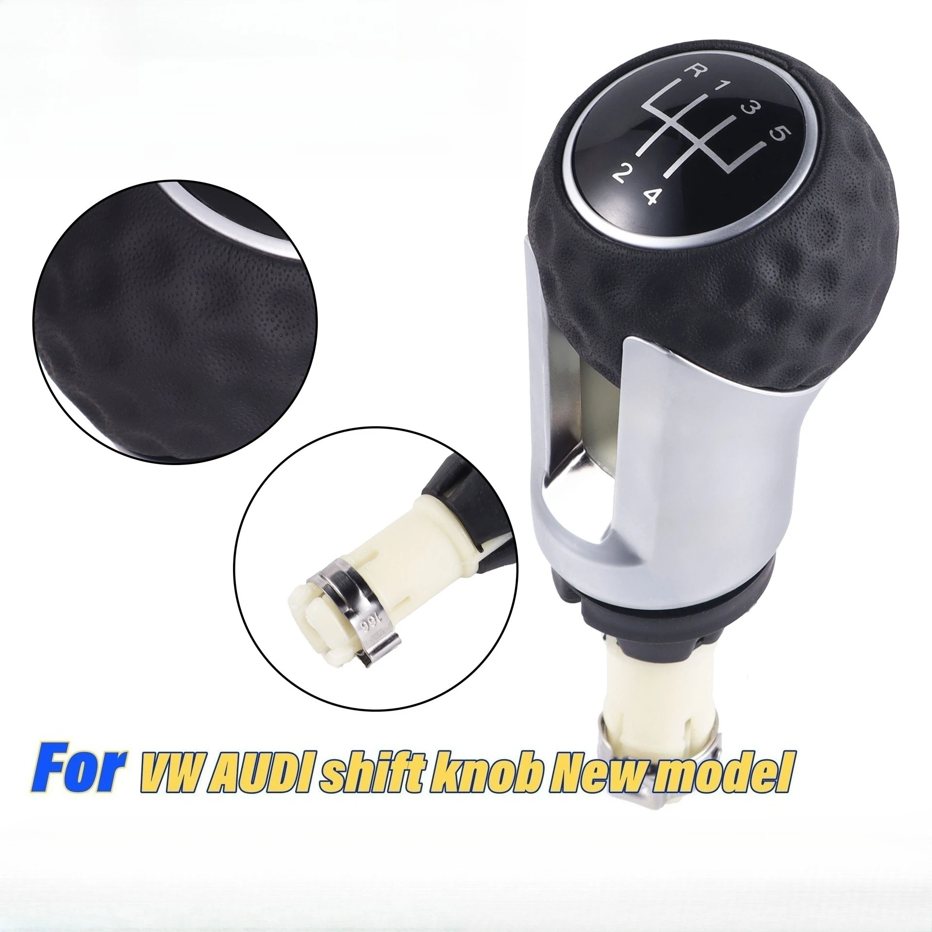 Pomo de palanca de cambios de cuero para coche de 5/6 velocidades, pomo de palanca de cambios para VW Golf 7 MK7 GTI GTD 2013 2014 2015 2016 2017 2018 5G1 711 113 D