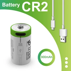 Nuova batteria ricaricabile da 1-10 pezzi 3,7 V CR2 300 mAh, fotocamera digitale, sicurezza GPS, attrezzatura medica realizzata con una batteria speciale + cavo