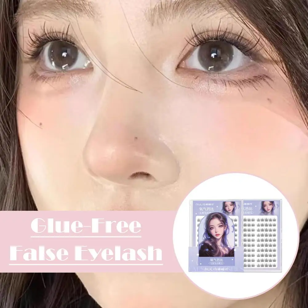 Cílios postiços sem cola, exclusivo, natural, c-curl, ultra-fino, macio, extensões de cílios, ferramenta de maquiagem para iniciantes f1v1