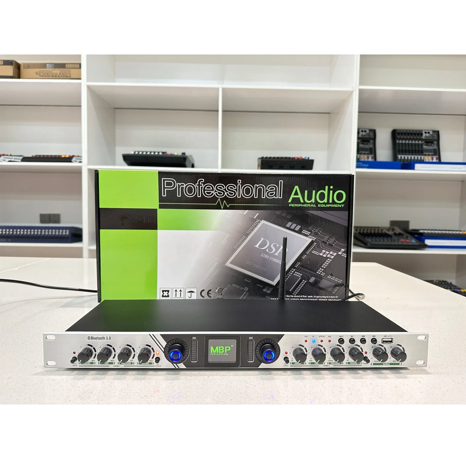 

MP100 Sound Exciter Professional Audio Equipment Speaker Management Effects Audio Processor for Entertainment Performance