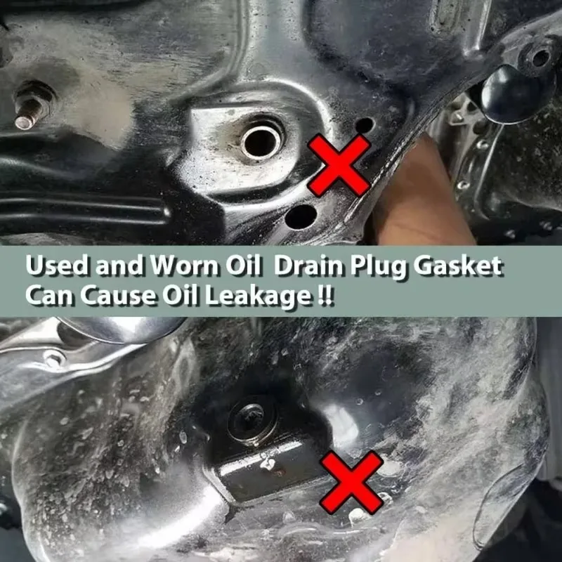 Car Oil Pan Drain Gasket Transmission Oil Drain Plug Gaskets 12157-10010 for Toyota Lexus Subaru Seal Gasket Accessories