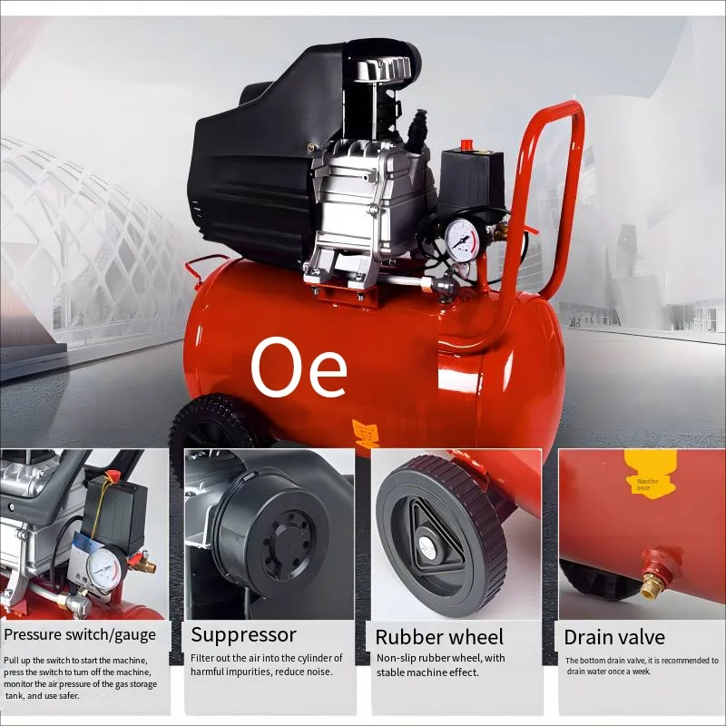 High-Power High-Pressure Air Compressor Small Oil And Gas Pump 3P  Carpentry Special Paint 220V Portable Compressor   379