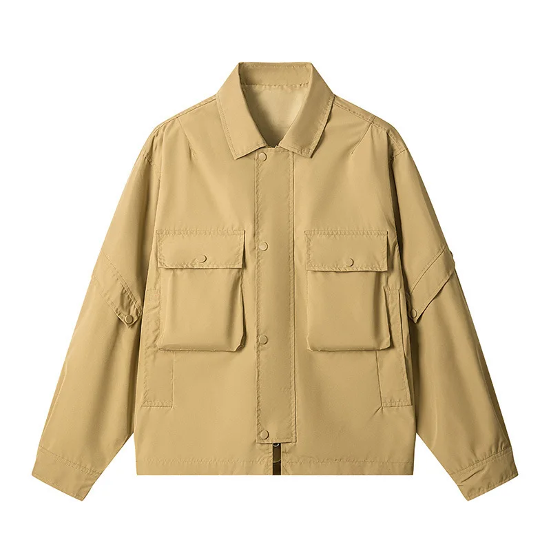 

Jacket Men's Autumn New Lapel Jacket Jacket Windproof Anti-wrinkle Jacket Loose Men's Clothing Men's Jacket