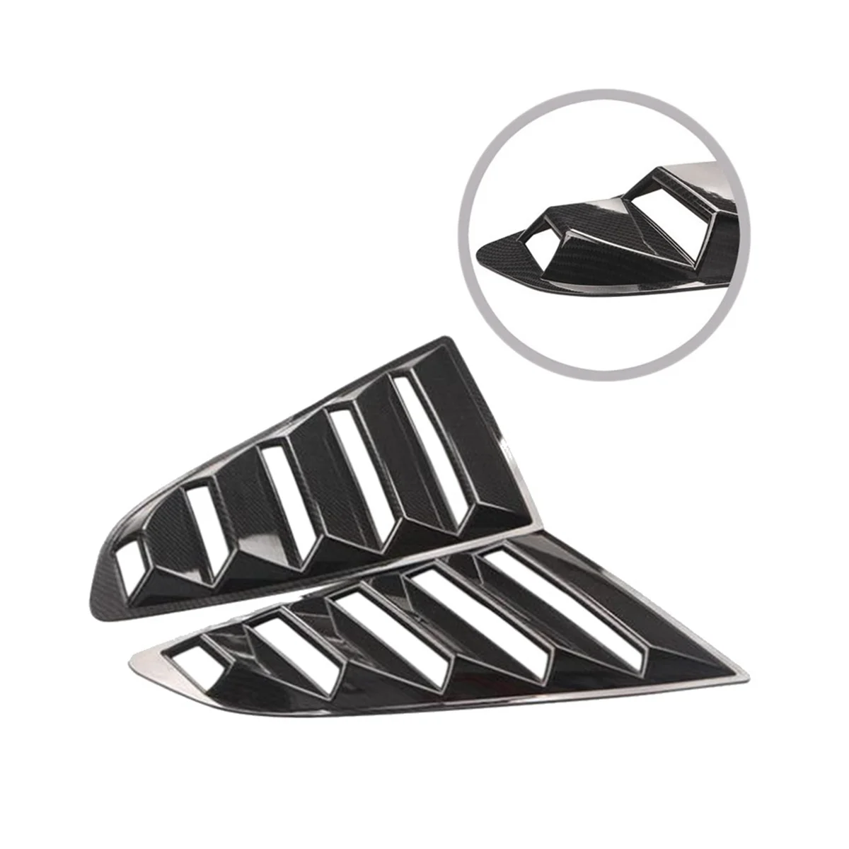 Side Air Intake Panels Window Side Vents Outlet Louvers Automotive for 2015-2017 Mustangs