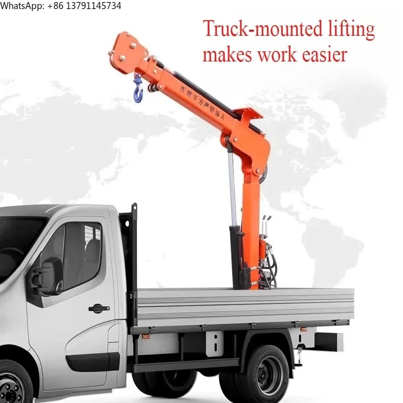 

12V Electric Hydraulic Vehicle Mounted Crane 220 Mobile Small Boom Crane Winch with Remote Control for Lift Applications