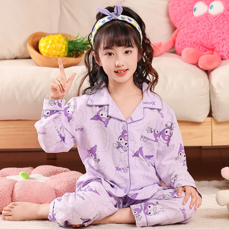 New Autumn Children Pajama Sets Kids Cloud Cotton Sleepwear Anime Cartoon Girl Boy Long Sleeve Pants Pijama Suit Cute Loungewear