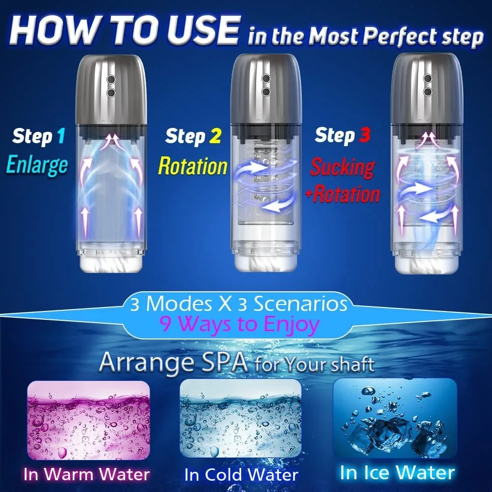 Automatic Male Sucking Masturbator Cup Masturbation Toys Vagina for Men Sex Products Heated Vibrator Blowjob Machine Adult Goods