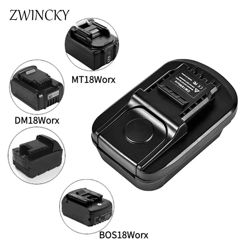 Adapter MT18Worx do Makita, Bosch, Dewalt, Milwaukee, konwertuje baterię litowo-jonową 18V na baterię Worx 4PIN, do użytku z narzędziami.