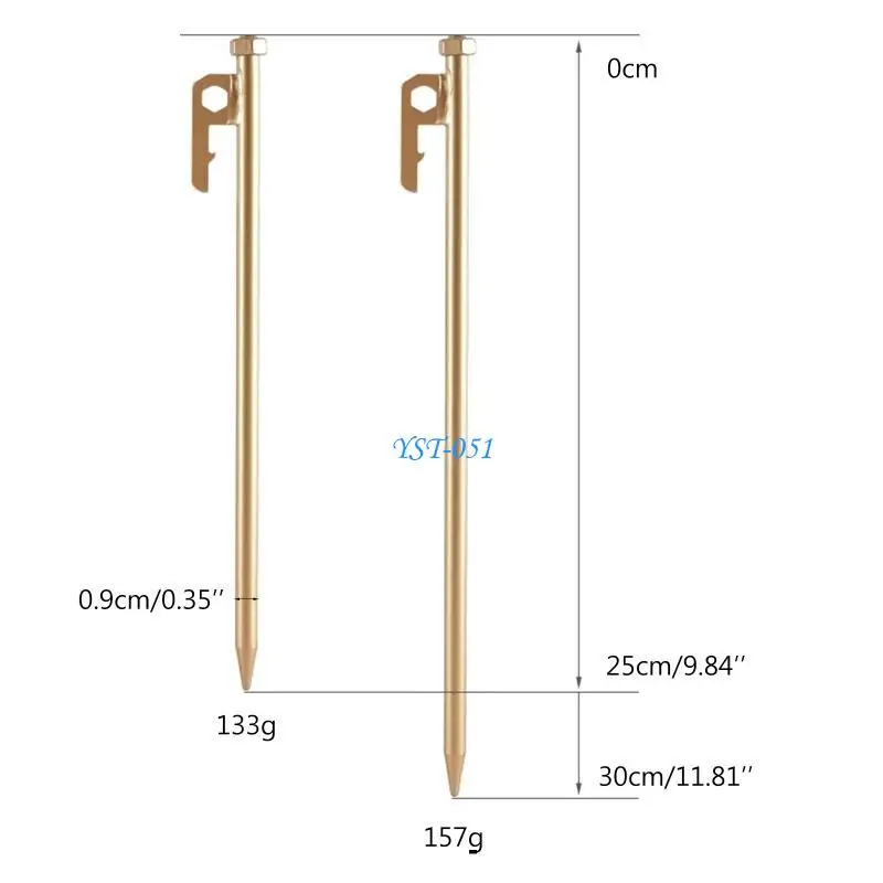 Piquets tente professionnels E15A, clous tente d'extérieur durables, piquets tente robustes adaptés Camping, jardin,