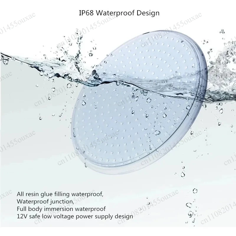 AC12V PAR56 Swimming Pool Lamp IP68 Waterproof Resin Sealed 18W 35W RGB Light Optional RC & Fixed Warm Cold White Version