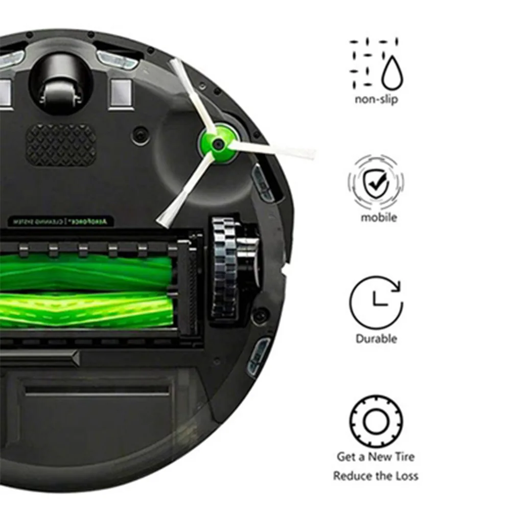 2 قطعة/المجموعة المطاط الأسطوانة فرشاة استبدال أجزاء ل iRobot رومبا i6 + i7 i7 زائد E5 E6 E7 I سلسلة روبوت فراغ الملحقات