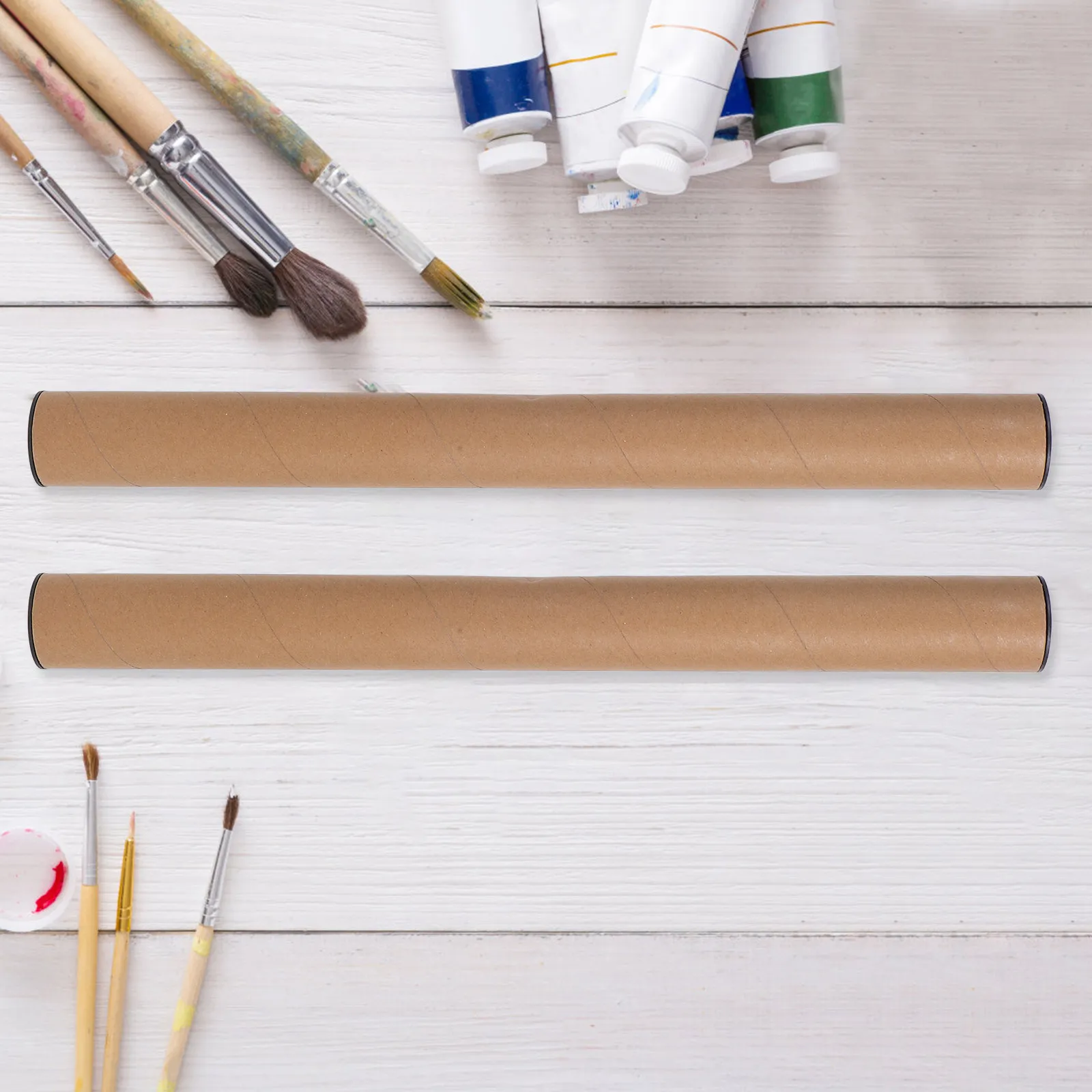 

10Pcs Cardboard Poster Tubes Kraft Mailing Tube for Documents Art Prints Shipping Storage 40x4cm Drawing Carrier Scroll