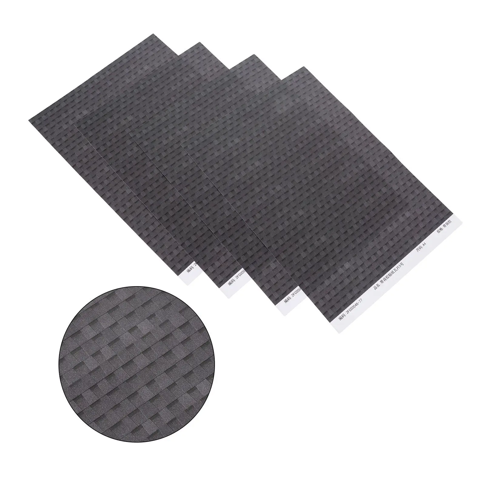 

4Pcs Self Adhesive Mini Roof Tile Stickers Simulated Waterproof Peel Stick for Miniature House Accessories Crafts